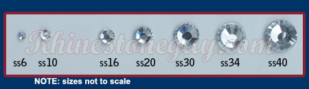 RG Premium Rhinestone Sizes